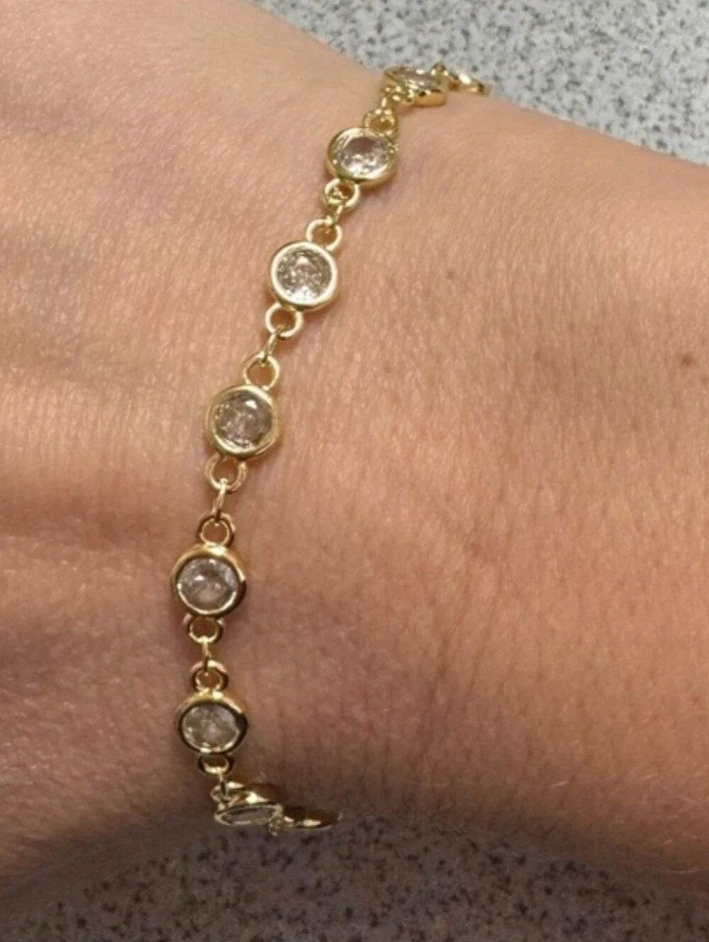 Freida Rothman Vault Gold Lumi Bezel w/ Silver Pave Closure
